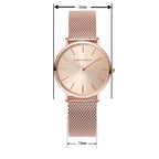 Relógio Feminino Elegante Pulseira Aço Inoxidável Amélie