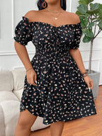 Vestido Ombro a Ombro Plus Size Grace