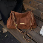 Bolsa Feminina Tiracolo em Suede Sintético Estilo Camurça Maya