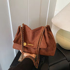 Bolsa Feminina Tiracolo em Suede Sintético Estilo Camurça Maya