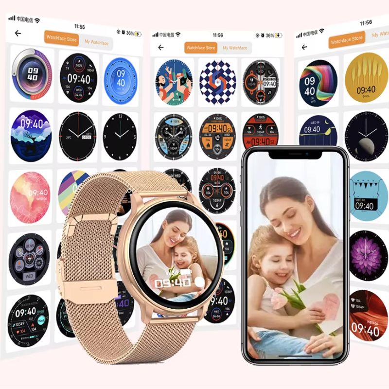Relógio Feminino Smart Watch Bluetooth, Frequência Cardíaca, rastreador para Android e IOS Sarela Y22