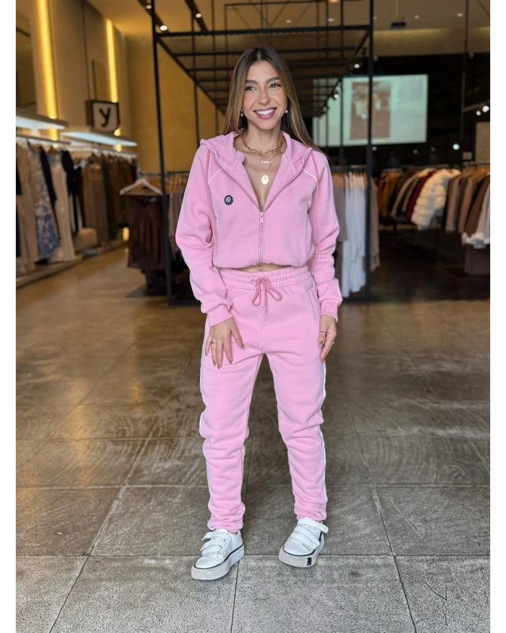 Conjunto Moletom Feminino Com Zíper