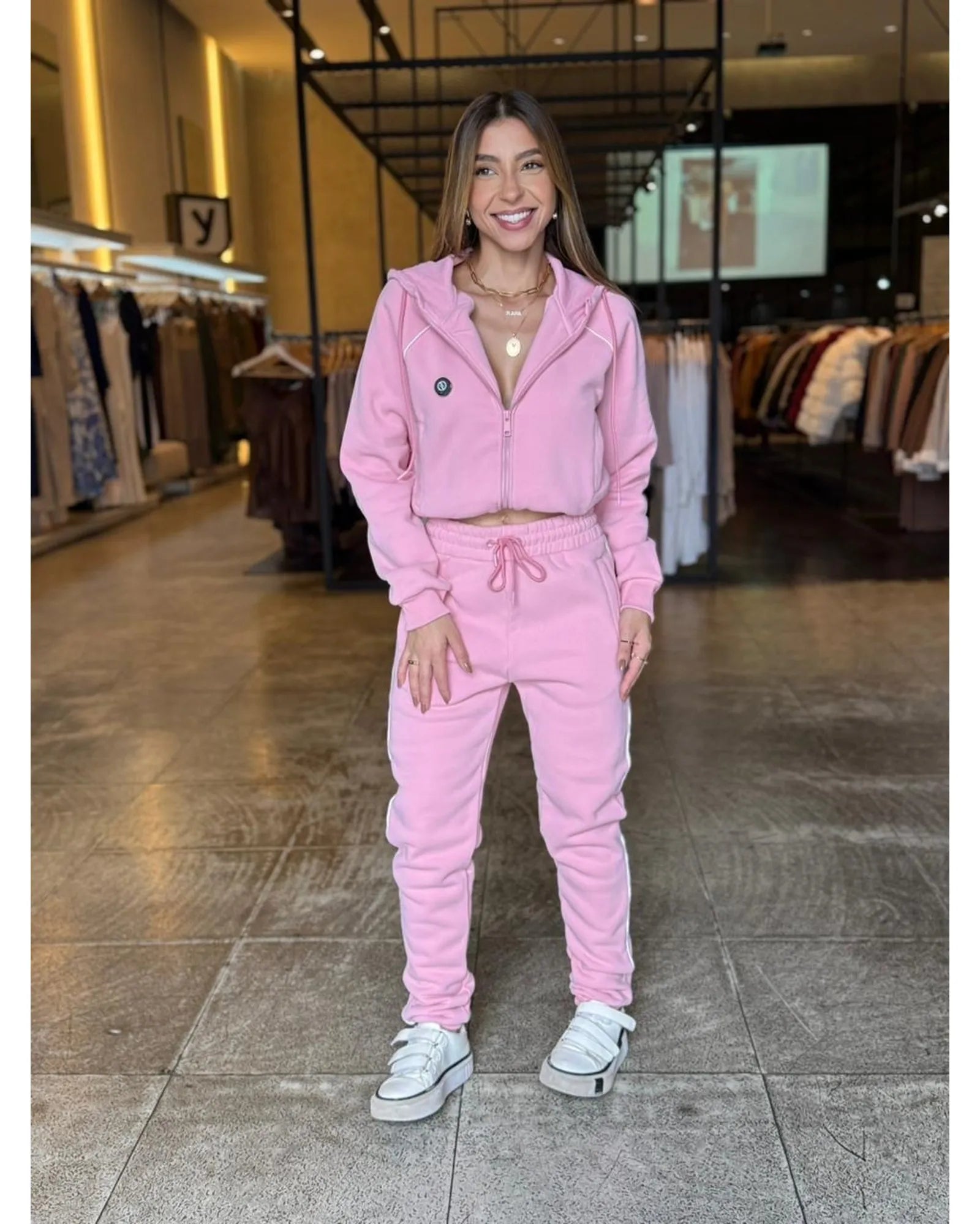 Conjunto Moletom Feminino Com Zíper