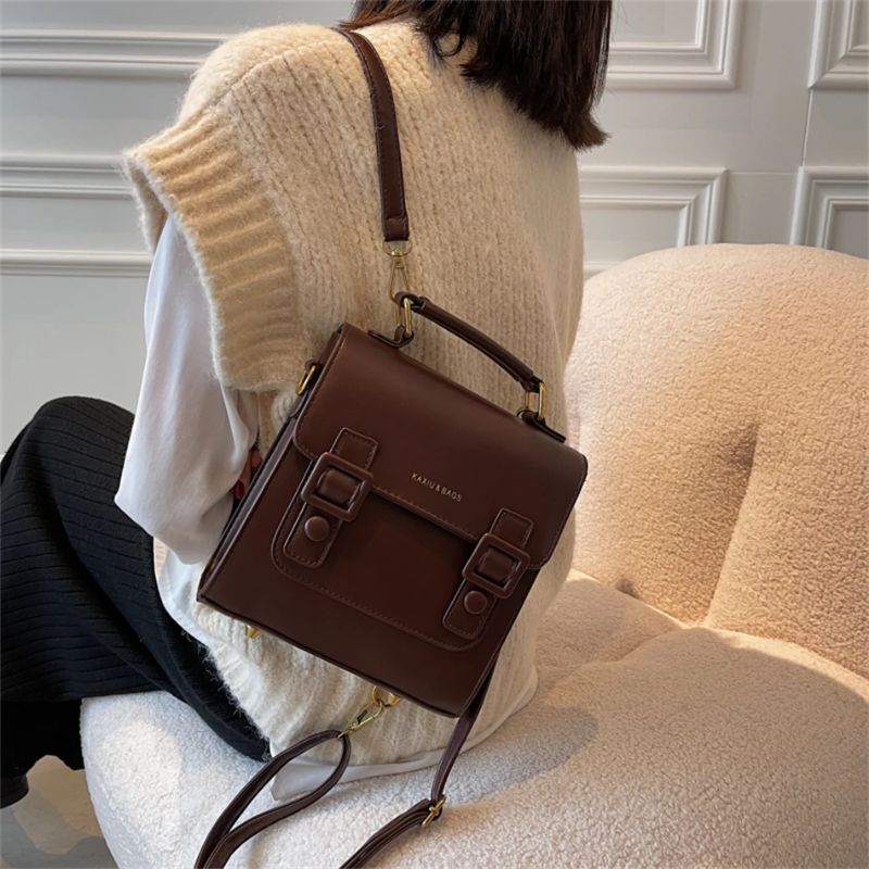 Mochila e Bolsa de Ombro Versátil Feminina Pequena Viena