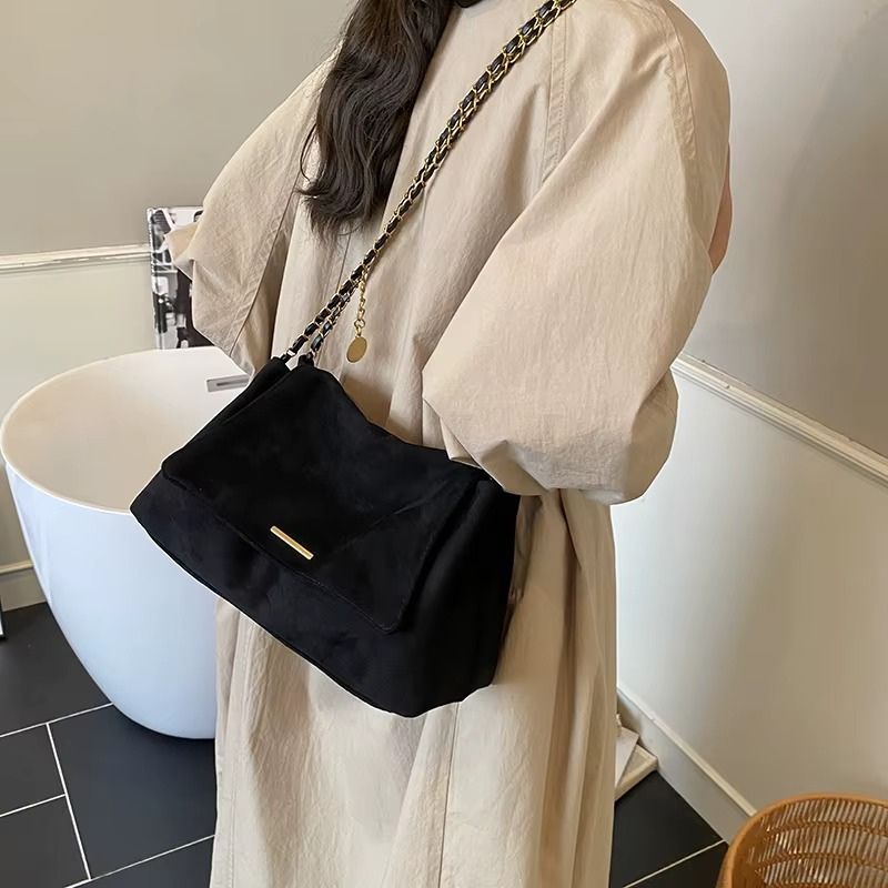 Bolsa Feminina Tiracolo em Suede Sintético Estilo Camurça Maya