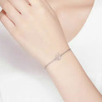 Pulseira Prata Esterlina 925 com Pingente de Gatinho