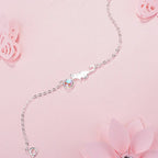 Pulseira Prata Esterlina 925 formato Gatinho mais Gota