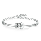 Pulseira Prata Esterlina 925 2 Gatinhos mais Pingente Coração