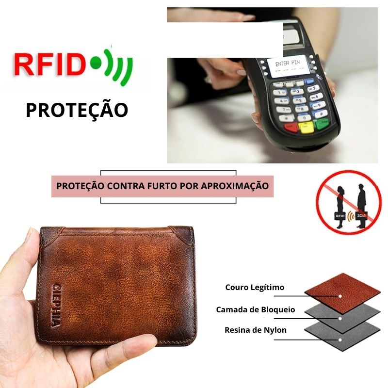 Carteira Feminina Granada - Antifurto RFID