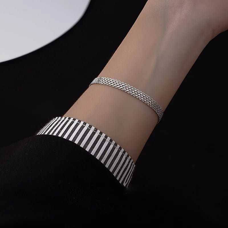 Pulseira Prata Esterlina 925 Clássica Ajustável