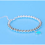 Pulseira Prata Esterlina 925 com Pingente Coração