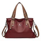 Bolsa Feminina Grande Couro Legítimo Estilo Tote Sarah