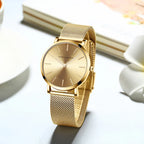 Relógio Feminino Elegante Pulseira Aço Inoxidável Amélie