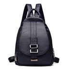 Mochila Couro Feminina Alças com Ziper Andreia