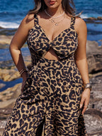 Macacão Plus Size Animal Print Gabriela