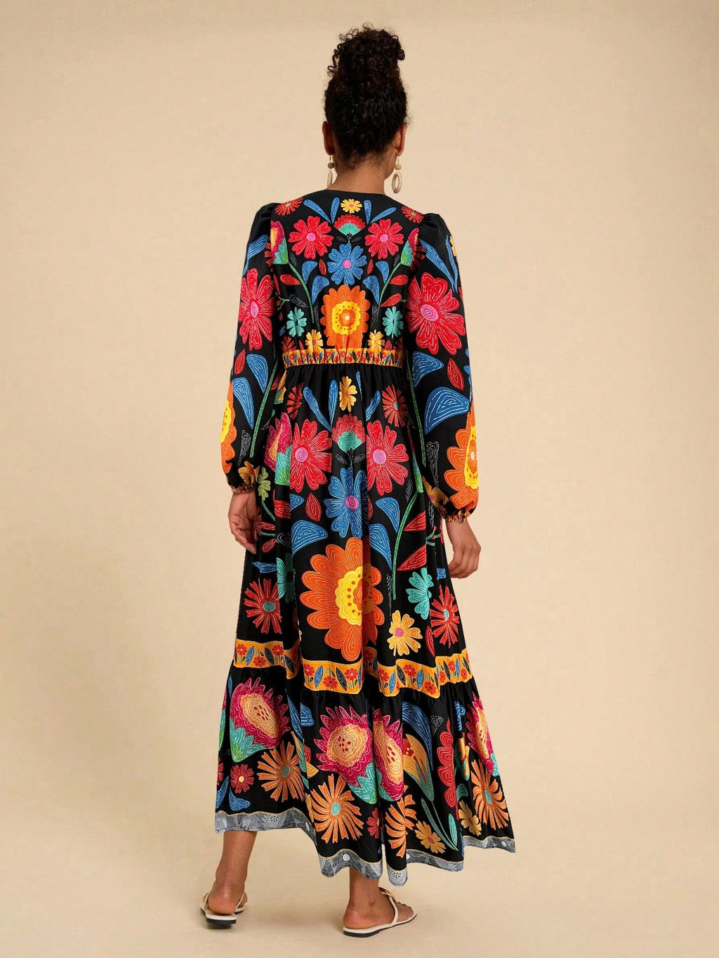 Vestido De Mangas Longas Outonal