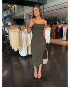 Vestido Tricô Modal Amarração Costas