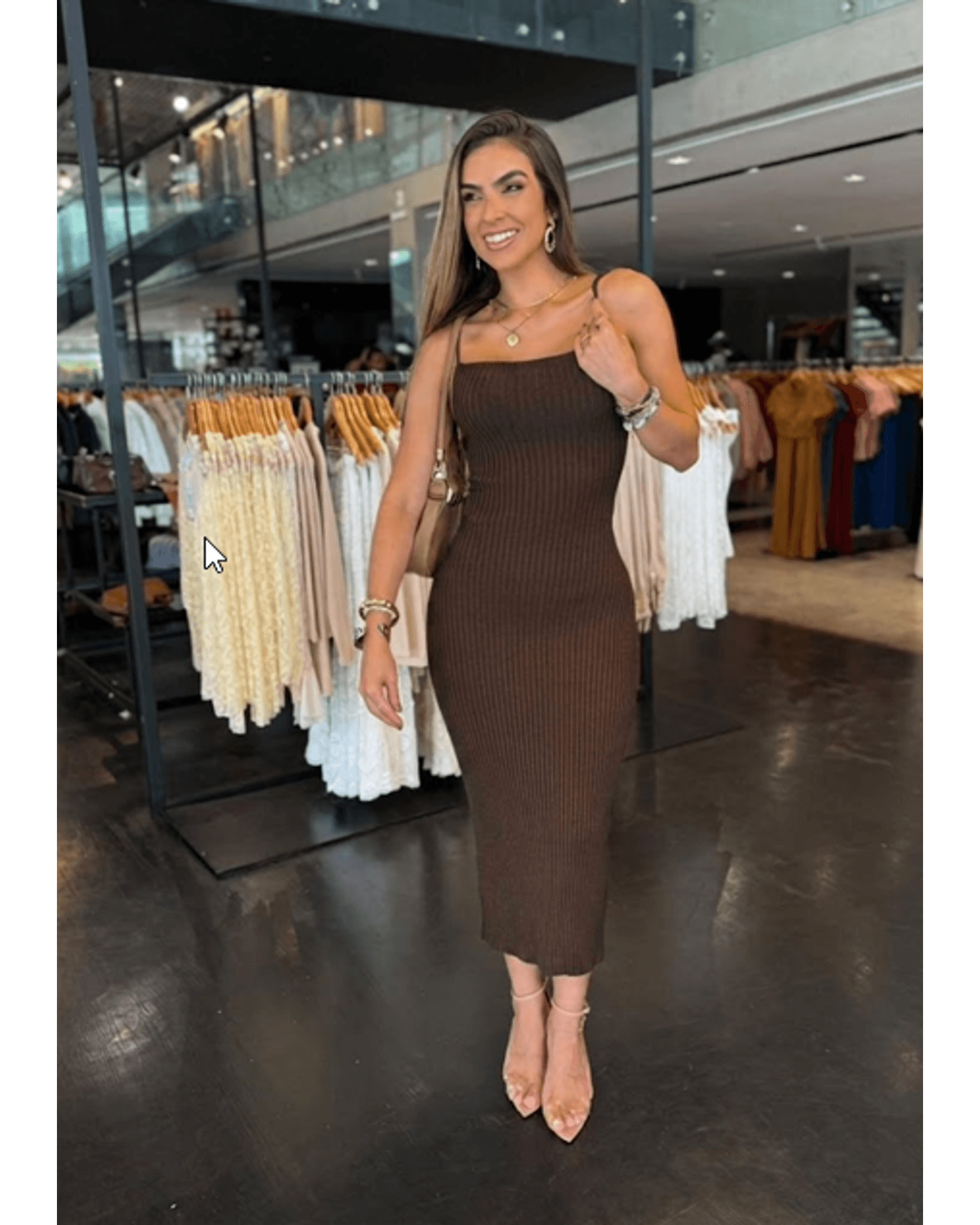 Vestido Tricô Modal Amarração Costas